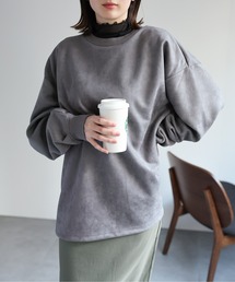 CREARE -LINO- | スウェードポンチ  ルーズ プルオーバー<ユニセックス>(スウェット)