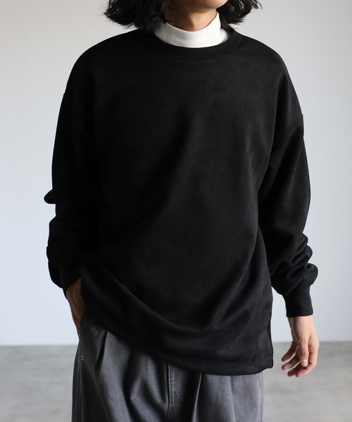 CREARE -LINO-（クレアーレリノ）の「スウェードポンチ  ルーズ プルオーバー<ユニセックス>（スウェット・メンズ・ブラック/グレイッシュベージュ/チャコールグレー・L/M）」の20枚目の写真