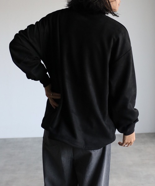 CREARE -LINO-（クレアーレリノ）の「スウェードポンチ  ルーズ プルオーバー<ユニセックス>（スウェット・メンズ・ブラック/グレイッシュベージュ/チャコールグレー・L/M）」の22枚目の写真