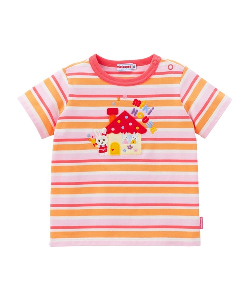 プッチーうさこ刺繍ボーダー半袖Tシャツ（Tシャツ/カットソー）｜MIKI HOUSE（ミキハウス）