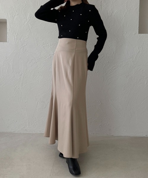 apres jour clair（アプレジュールクレア）の「【apres jour clair】ビジュー付きリブニット【ZOZOTOWN限定アイテム】（ニット/セーター・レディース・ブラック/アイボリー/サックスブルー・X-LARGE/フリー）」の20枚目の写真