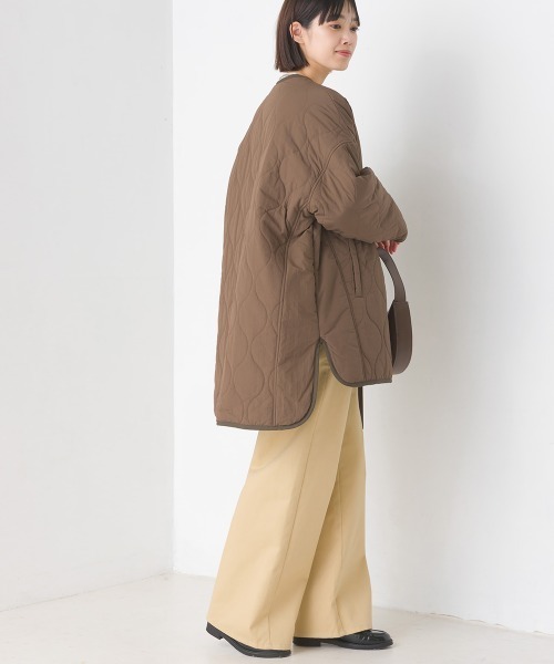 OMNES（オムネス）の「オニオンキルトノーカラーブルゾン（ブルゾン・レディース・ブラック/カーキ/ブラウン/キャメル・FREE）」の22枚目の写真