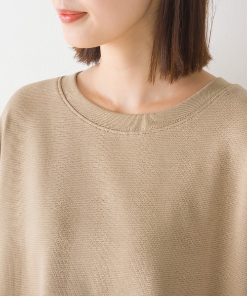 OMNES（オムネス）の「リップルダブルフェイス長袖Tシャツ（Tシャツ/カットソー・レディース・ホワイト/ブラック/グレー/ベージュ/モカ/ブルー/ピンク・FREE）」の8枚目の写真