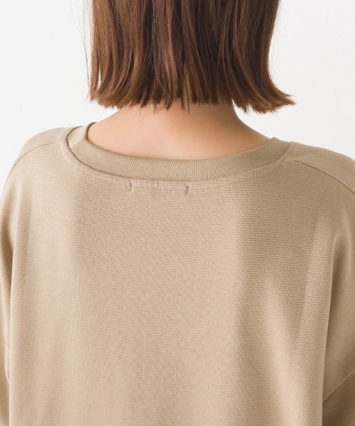 OMNES（オムネス）の「リップルダブルフェイス長袖Tシャツ（Tシャツ/カットソー・レディース・ホワイト/ブラック/グレー/ベージュ/モカ/ブルー/ピンク・FREE）」の11枚目の写真