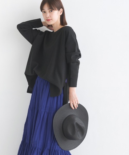 OMNES（オムネス）の「リップルダブルフェイス長袖Tシャツ（Tシャツ/カットソー・レディース・ホワイト/ブラック/グレー/ベージュ/モカ/ブルー/ピンク・FREE）」の20枚目の写真