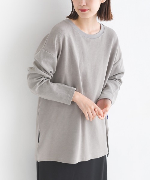 OMNES（オムネス）の「リップルダブルフェイス長袖Tシャツ（Tシャツ/カットソー・レディース・ホワイト/ブラック/グレー/ベージュ/モカ/ブルー/ピンク・FREE）」の22枚目の写真