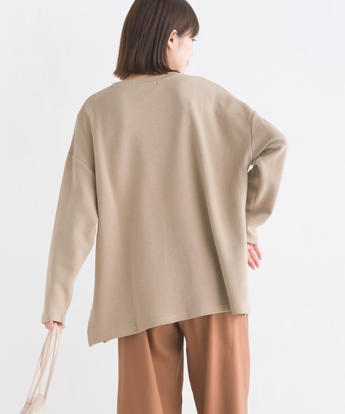 リップルダブルフェイス長袖Tシャツ（Tシャツ/カットソー
