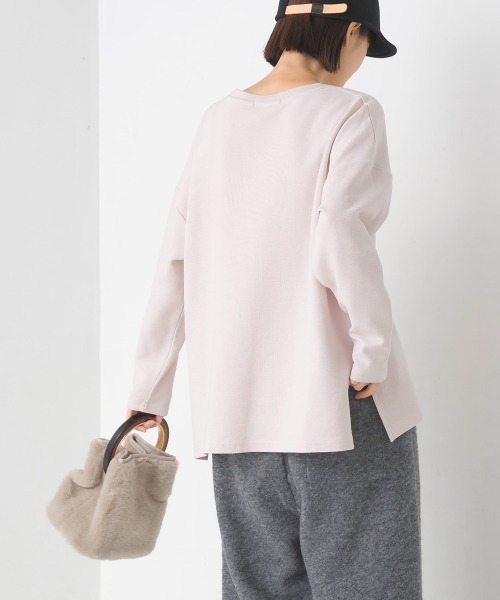 リップルダブルフェイス長袖Tシャツ（Tシャツ/カットソー