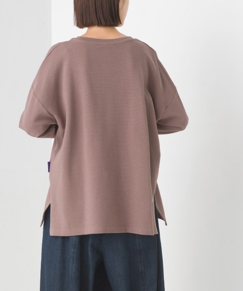 リップルダブルフェイス長袖Tシャツ（Tシャツ/カットソー