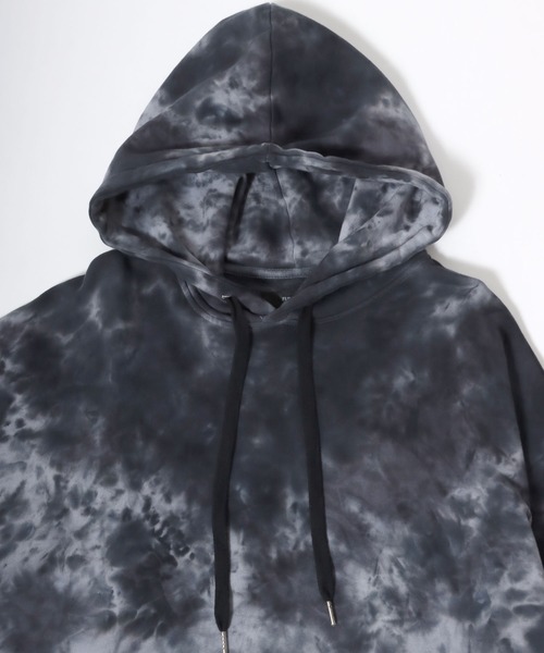 セール】タイダイ染めビッグシルエットスウェットパーカートップス