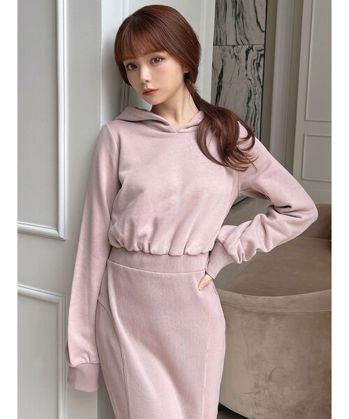 RESEXXY（リゼクシー）の「バックオープンフーディワンピース（ワンピース・レディース・ホワイト/ピンク/ブラック・FREE）」の12枚目の写真