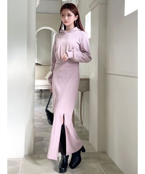 RESEXXY（リゼクシー）の「バックオープンフーディワンピース（ワンピース・レディース・ホワイト/ピンク/ブラック・FREE）」の14枚目の写真