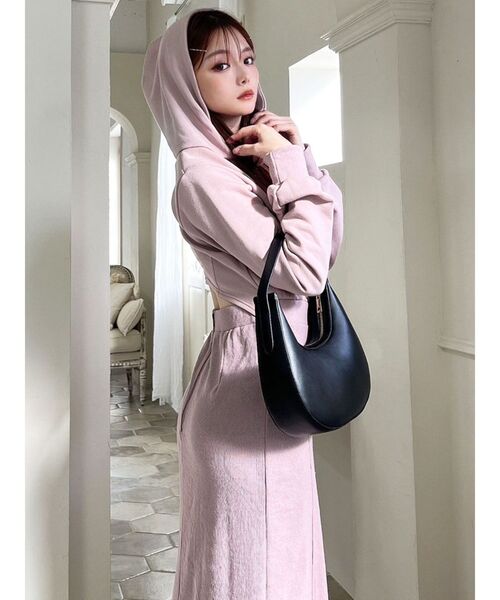 RESEXXY（リゼクシー）の「バックオープンフーディワンピース（ワンピース・レディース・ホワイト/ピンク/ブラック・FREE）」の20枚目の写真