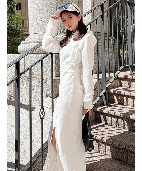 RESEXXY（リゼクシー）の「バックオープンフーディワンピース（ワンピース・レディース・ホワイト/ピンク/ブラック・FREE）」の22枚目の写真