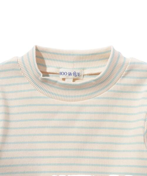 SHOO・LA・RUE(シューラルー)の「◆【110-140cm】ボーダー×カーゴ ドッキングワンピース(ワンピース・キッズ・グリーン系3/ブラック系2・14/12/13/11)」の6枚目の写真