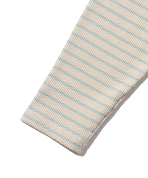 SHOO・LA・RUE(シューラルー)の「◆【110-140cm】ボーダー×カーゴ ドッキングワンピース(ワンピース・キッズ・グリーン系3/ブラック系2・14/12/13/11)」の7枚目の写真