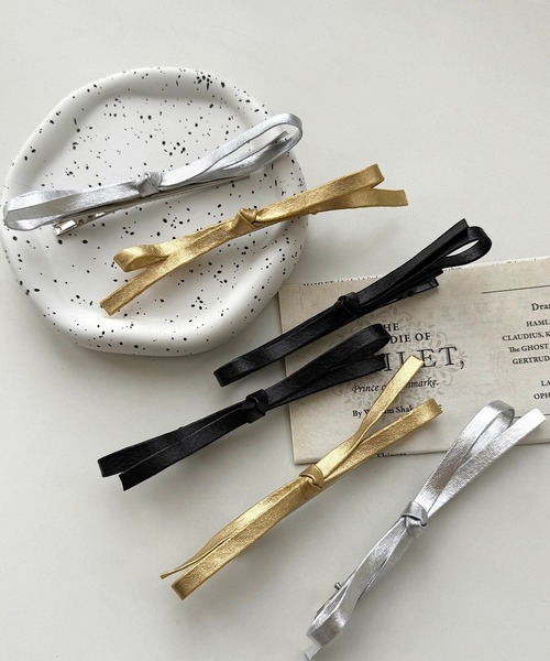 cuorequal（クオレコール）の「2set細リボンヘアピン（ヘアピン・レディース・ゴールド/ブラック/シルバー・FREE）」の11枚目の写真