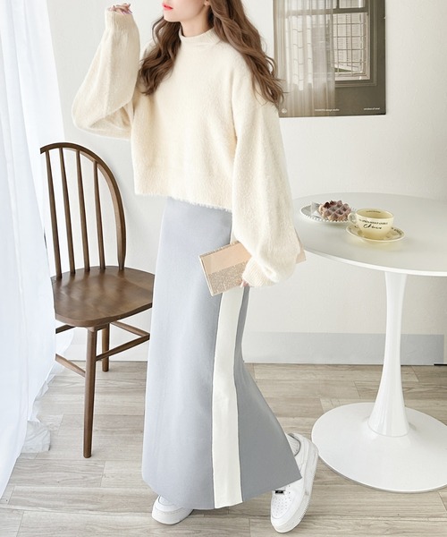 mily bilet（ミウィビレット）の「【mily bilet】女性らしさ滲み出る。シャギーリボン前後2WAYカーディガン（カーディガン/ボレロ・レディース・モカ/アイボリー/グレー/ブルー/チャコールグレー・SMALL/MEDIUM/LARGE/X-LARGE）」の18枚目の写真