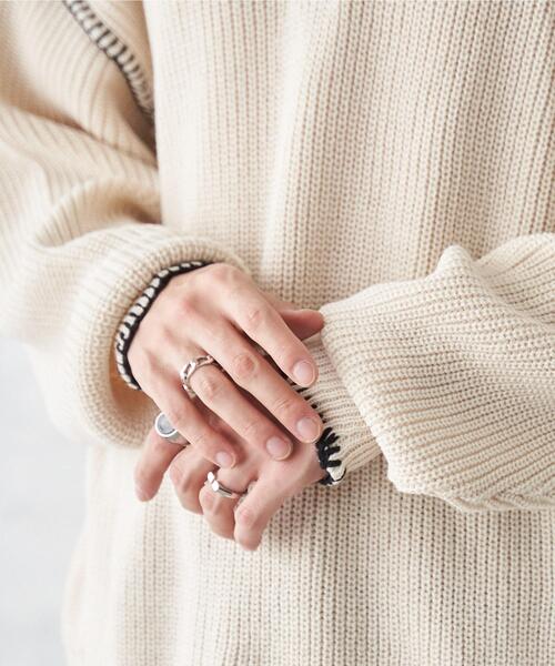 WEGO(ウィゴー)の「WEGO/ハンドステッチポロプルオーバー(ニット/セーター・メンズ・ブルー/ブラック/ホワイト・LARGE/MEDIUM)」の14枚目の写真