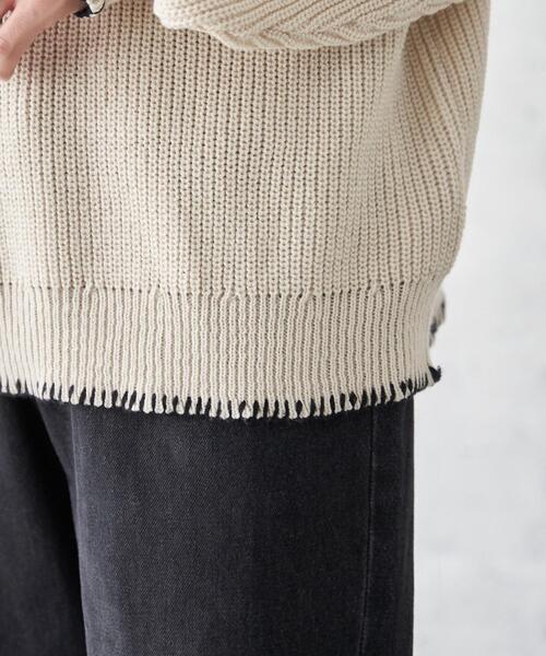 WEGO(ウィゴー)の「WEGO/ハンドステッチポロプルオーバー(ニット/セーター・メンズ・ブルー/ブラック/ホワイト・LARGE/MEDIUM)」の15枚目の写真