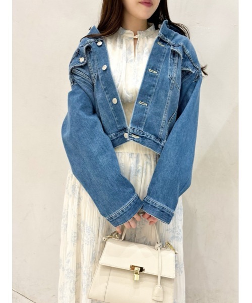 SNIDEL(スナイデル)の「デニムジャケット(デニムジャケット・レディース・ホワイト/ブラック/ブルー・FREE)」の20枚目の写真