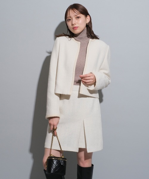 新品タグ付き❣️マイストラーダ ツイーディーチェックジャケット 新品＊タグ付き】マイストラーダ＊ツイーディーチェックジャケット