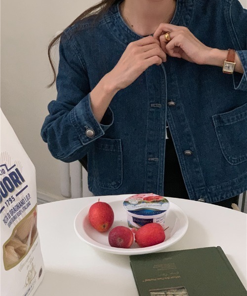 【23SS】SOPHNET ソフネット ノーカラー デニムジャケット インディゴ 定価49500円 新品 SOPHNET. 23SS NO COLLAR JACKET SOPH-230047 ノー