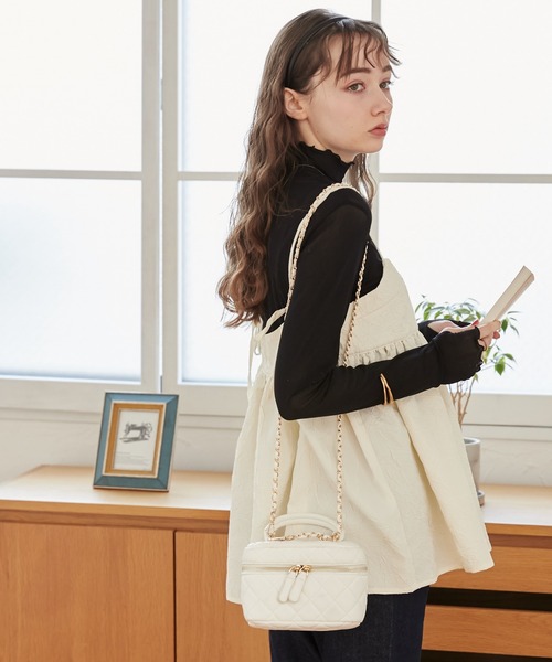 ANGIE（アンジー）の「ワッシャージャガードキャミソール（キャミソール・レディース・ベージュ/アイボリー/ブラック・FREE）」の20枚目の写真