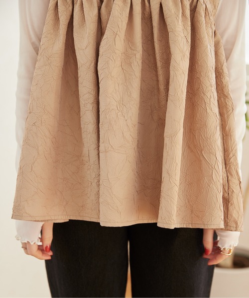 ANGIE（アンジー）の「ワッシャージャガードキャミソール（キャミソール・レディース・ベージュ/アイボリー/ブラック・FREE）」の8枚目の写真