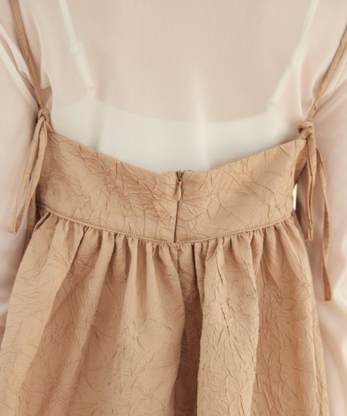 ANGIE（アンジー）の「ワッシャージャガードキャミソール（キャミソール・レディース・ベージュ/アイボリー/ブラック・FREE）」の10枚目の写真