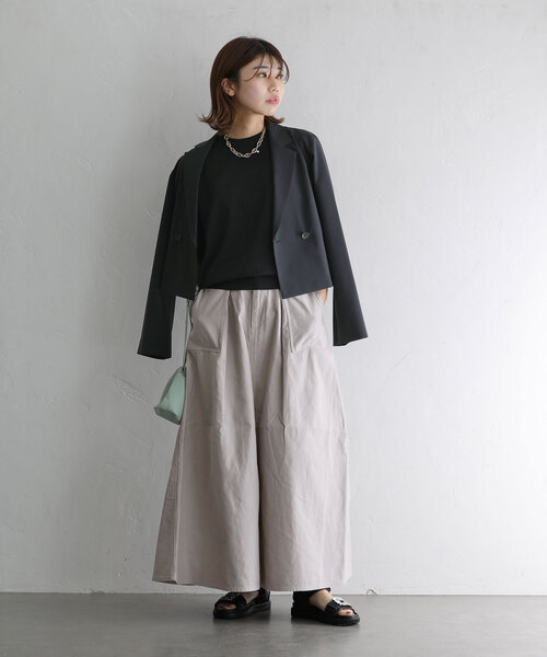 La TOTALITE(ラトータリテ)の「【Healthy denim/ヘルシーデニム】LEMON(スカート・レディース・ホワイト/チャコールグレー・36/38)」の10枚目の写真