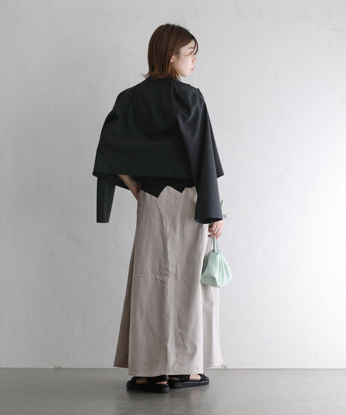 La TOTALITE(ラトータリテ)の「【Healthy denim/ヘルシーデニム】LEMON(スカート・レディース・ホワイト/チャコールグレー・36/38)」の7枚目の写真