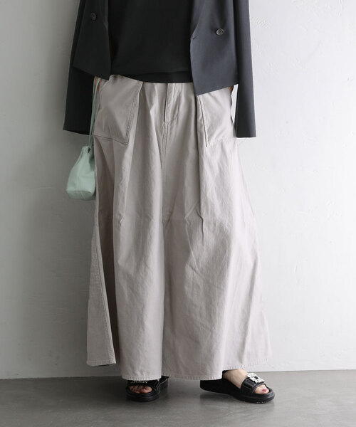 La TOTALITE(ラトータリテ)の「【Healthy denim/ヘルシーデニム】LEMON(スカート・レディース・ホワイト/チャコールグレー・36/38)」の6枚目の写真