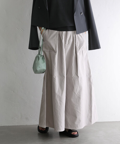 La TOTALITE(ラトータリテ)の「【Healthy denim/ヘルシーデニム】LEMON(スカート・レディース・ホワイト/チャコールグレー・36/38)」の5枚目の写真
