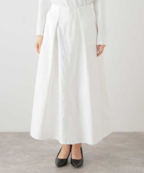La TOTALITE(ラトータリテ)の「【Healthy denim/ヘルシーデニム】LEMON(スカート・レディース・ホワイト/チャコールグレー・36/38)」の3枚目の写真