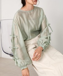 Bab | 袖リボンシアーブラウス(シャツ/ブラウス)