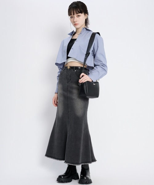 adree（アドリー）の「ring zip original logo wide belt