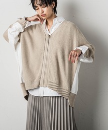 【WEB別注】デニムコンビジップニットカーディガン
