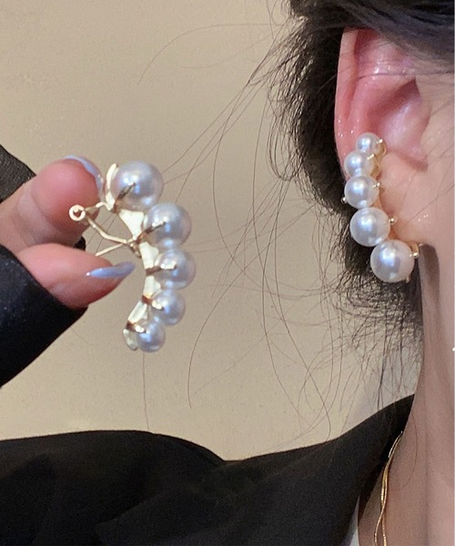 セール】アレルギー対応5連エコパールピアス（ピアス（両耳用））｜LA