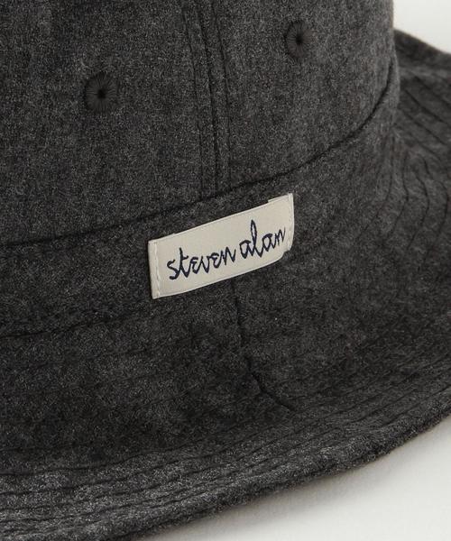 Steven Alan(スティーブンアラン)の「<steven alan> WOOL GRGTE BUCKET/バケットハット◆(ハット・メンズ・ベージュ/ダークグレー・フリー)」の4枚目の写真