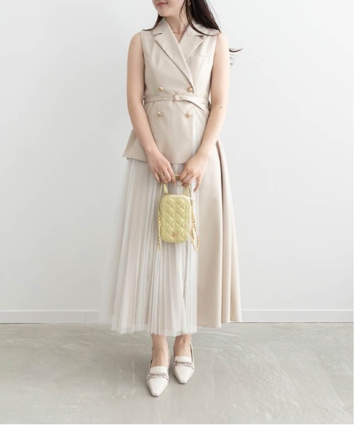 RANDA（ランダ）の「ジャケットライクワンピース（ワンピース・レディース・グレー/アイボリー/ピンク・0/1）」の9枚目の写真