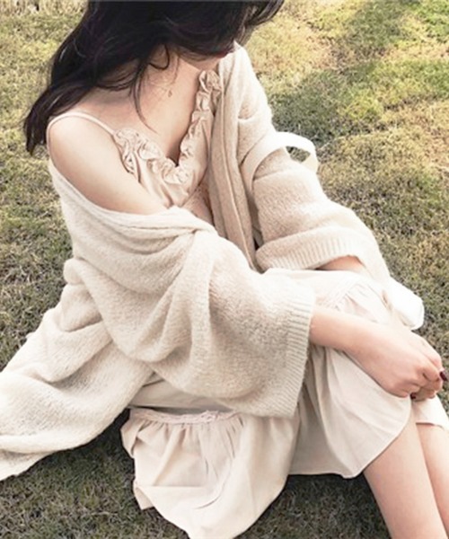 Miniministore(ミニミニストア)の「トッパーカーディガン レディース春夏薄手(カーディガン/ボレロ・レディース・オフホワイト/ベージュ・FREE)」の9枚目の写真