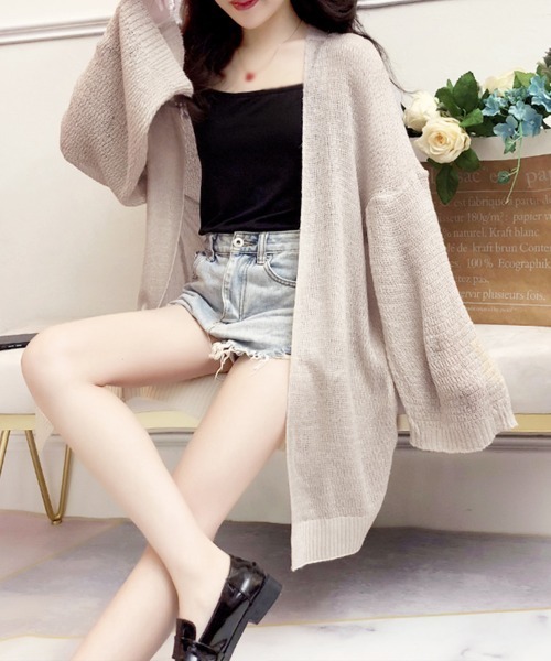 Miniministore(ミニミニストア)の「トッパーカーディガン レディース春夏薄手(カーディガン/ボレロ・レディース・オフホワイト/ベージュ・FREE)」の11枚目の写真