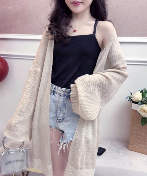 Miniministore(ミニミニストア)の「トッパーカーディガン レディース春夏薄手(カーディガン/ボレロ・レディース・オフホワイト/ベージュ・FREE)」の12枚目の写真