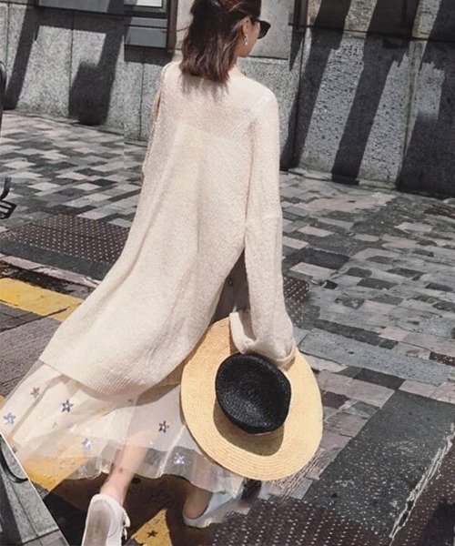 Miniministore(ミニミニストア)の「トッパーカーディガン レディース春夏薄手(カーディガン/ボレロ・レディース・オフホワイト/ベージュ・FREE)」の3枚目の写真