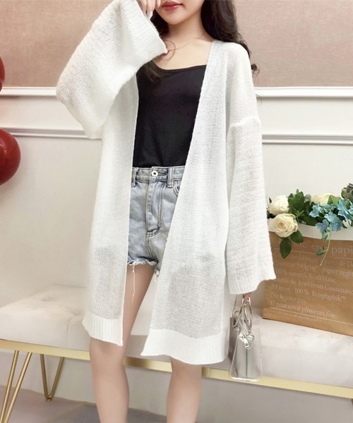 Miniministore(ミニミニストア)の「トッパーカーディガン レディース春夏薄手(カーディガン/ボレロ・レディース・オフホワイト/ベージュ・FREE)」の5枚目の写真