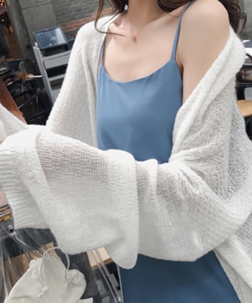 Miniministore(ミニミニストア)の「トッパーカーディガン レディース春夏薄手(カーディガン/ボレロ・レディース・オフホワイト/ベージュ・FREE)」の8枚目の写真