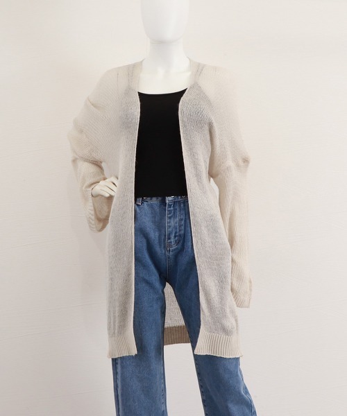 Miniministore(ミニミニストア)の「トッパーカーディガン レディース春夏薄手(カーディガン/ボレロ・レディース・オフホワイト/ベージュ・FREE)」の19枚目の写真