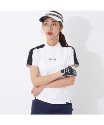 FILA GOLF（フィラゴルフ ）の「FILA GOLF/フィラゴルフ ゴルフウェア ブランド ロゴ 吸汗速乾 UVカット 接触冷感 防透 半袖 モックネックシャツ（Tシャツ/カットソー・レディース）」