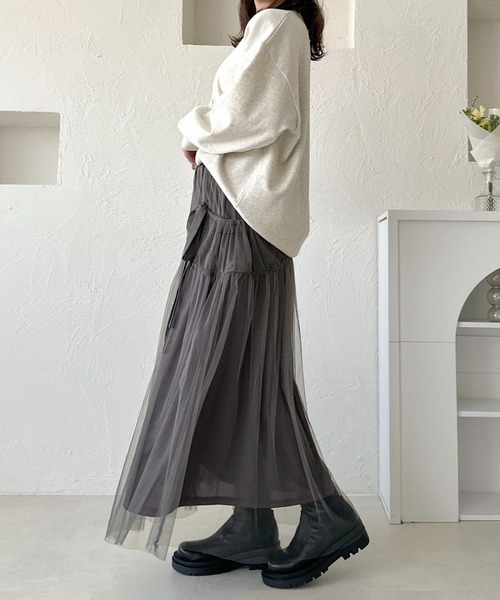 apres jour clair(アプレジュールクレア)の「【apres jour clair】アソートサイドリボンスカート【ZOZOTOWN限定アイテム】(スカート・レディース・シルバー/チャコールグレー/アイボリー/ゴールド・X-LARGE/フリー)」の18枚目の写真